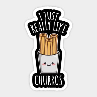 I Just Really Like Churros Sticker